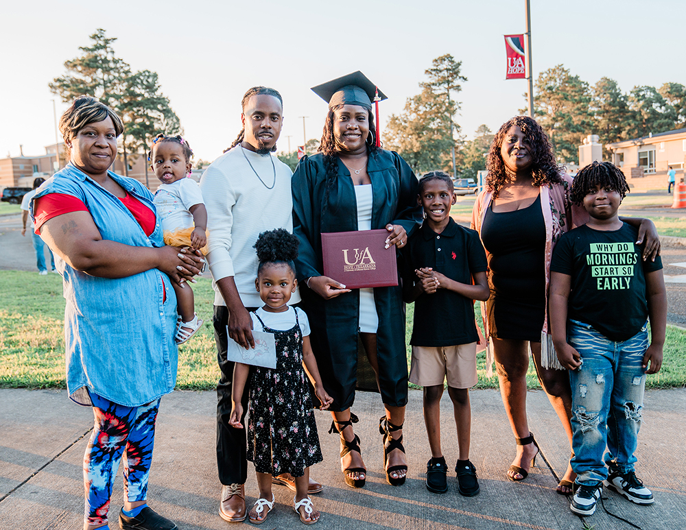 UAHT graduate and family